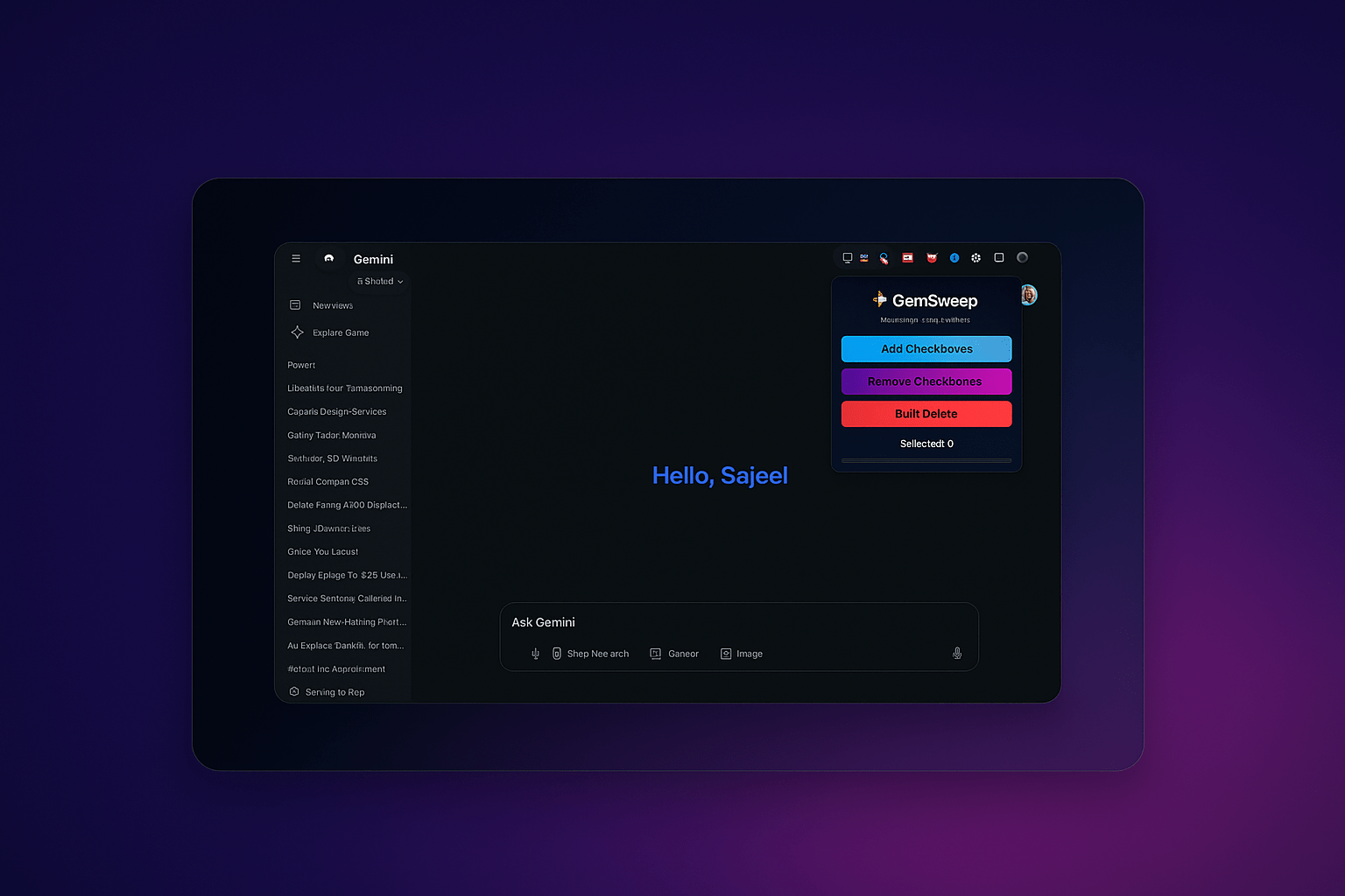 GemSweep demo